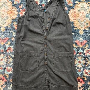 NWOT Black Button-Front Denim Dress - Women